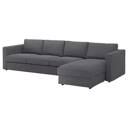 VIMLE Sofa 4-sed i lenjivac, Gunnared zagasitosiva