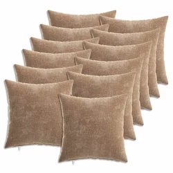 vidaXL Prevleka za blazino 12 pcs HEERLEN Rjava 40 x 40 cm
