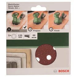 Bosch Set brusnih listova za ekscentričnu brusilicu 2609256A23, 5-delni, 125mm, G60