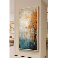 Wallity Dekorativna uramljena slika, 70x33cm, Šarena