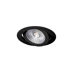 LED ugradno stropno svetlo 18W/230V, 3000K, prečnik 11,5 cm, crno