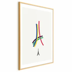 shumee Plakat - Eifflov stolp - barvna grafika - abstraktno