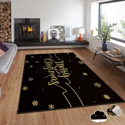 Conceptum Hypnose Tepih sa novogodišnjim motivima Asr-Crpt-25, Pravougaoni, 100x140 cm, Crni