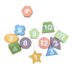 Alltoys Lesena vstavljanka ura z geometrijskimi oblikami
