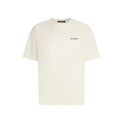 Karl Lagerfeld Majica kremna / črna