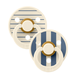 BIBS STUDIO Varalica Pin Ivory Steel Blue, 6-18m, 2 komada, Bež-plave