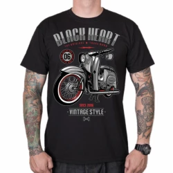 Majica moška - VINTAGE STYLE - BLACK HEART - 8186