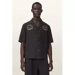 AllSaints srajca moška lanena KLAVICLE
