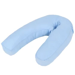 Jastuk za trudnice u obliku slova J 54 x (36 - 43) cm plavi