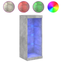 Komoda s LED svjetlima siva boja betona 41x37x100 cm