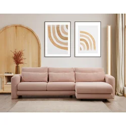 Atelier del Sofa Ugaona garnitura Lily 97x73x290cm Roze