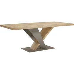 GENT jedilna miza Tarvo pravokotna, MDF, rjava, 200x100x76 cm
