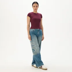 Cropp - Baggy farmerke ispranog izgleda - PLAVA