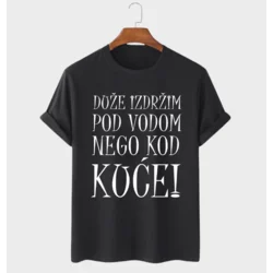 MAFIMI Majice Duže izdržim pod vodom nego kod kuće, Crna