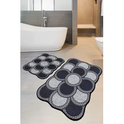 Lessentiel Maison Set 2 prostirke za kupatilo Tamnoplavo-Sivi