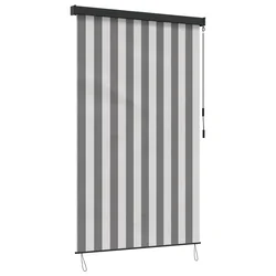 Rolo zavjesa Antracit i bijelo 120 x 250 cm Tkanina i aluminij