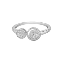 Diamant Exquis Prstan Ring aus 375 Weißgold mit Diamant srebrna