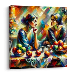 Slika odsev v ogledalu s sadjem - 30x30