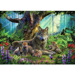 Ravensburger - Puzzle Krasny: Wolves in the Forest - 1 000 kosov