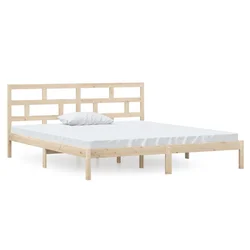 Vidaxl Posteljni okvir 135x190 cm trden les