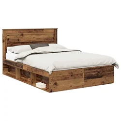 Vidaxl Konstrukcija postelje Star les 140 x 190 cm Masivno borovo les