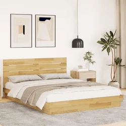 vidaXL posteljni okvir z vzglavjem brez vzmetnice 150x200 cm