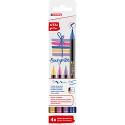 Edding brush flomasteri E-1340, 1-6 mm glitter set 1/4 sortirano ( 08L1340GQ4 )