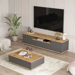 Hanah Home Set TV komoda i klub sto FR17-AA, Antracit