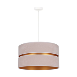 Duolla - Luster na sajli DUO 1xE27/15W/230V, prečnik 40 cm, krem/zlatna