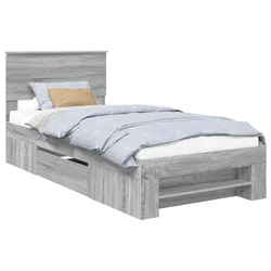 Vidaxl Konstrukcija postelje Siva Sonoma 80 x 200 cm Konstruiran les