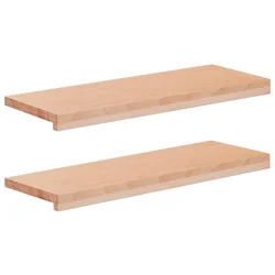 vidaXL Stopnice 2 kos 70 x 25 x 2 cm Naravna Trda bukovina