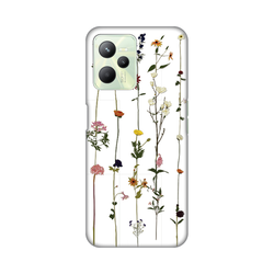 Silikonska maska za Realme C35 Flower Print Skin bela