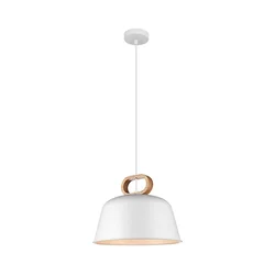 Luster na sajli CLIP 1xE27/40W/230V bela/smeđa