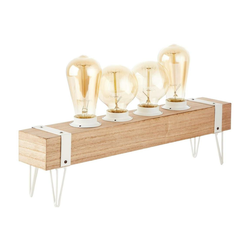Brilliant - Stona lampa WHITEWOOD 4xE27/60W/230V