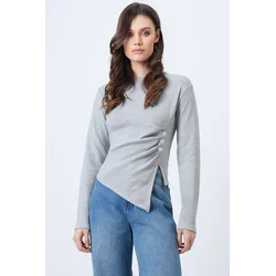 Trend Alacati Stili Ženska bluza Alc-X14716, Svetlosiva