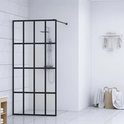 Pregrada za tuširanje od prozirnog kaljenog stakla 100 x 195 cm