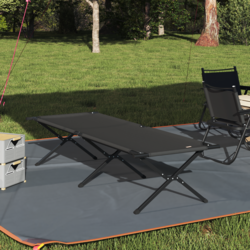 Sklopivi kamperski krevet Crna 210 x 80 x 46 cm Oxford tkanina