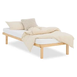 Homestyle4U Posteljni okvir, 90x33x200 cm, naravna