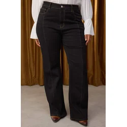 Trendyol Curve Ženske farmerke Tbbaw26Cj00013, Crne