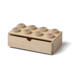 LEGO drvena stolna kutija 8 s ladicom (svijetlo drvo)