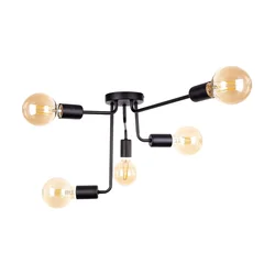 Plafonski luster NIXO 5xE27/60W/230V crni