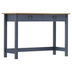 Konzolni stol Hill s 2 ladice sivi 110 x 45 x 74 cm od borovine