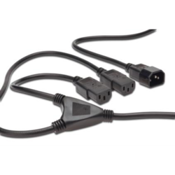 ASSMANN Electronic AK-440400-017-S 1.7m C14 coupler C13 coupler Black power cable