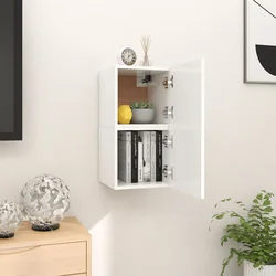 Stenske TV omarice 2 kosa bele 30,5x30x30 cm
