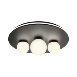 Redo 01-2466 - CORUM LED plafonsko svetlo, 48W, 230V, 3000K, prečnik 49 cm, CRI90, crno