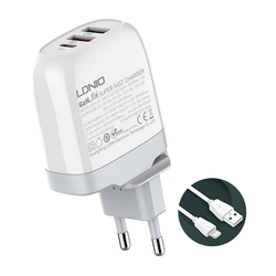 LDNIO Kućni punjač A3511Q PD, QC4+, QC3.0, PPS, 65W USB na Lightning