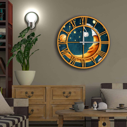 Opviq MDF Zidni sat 50cm Šareni