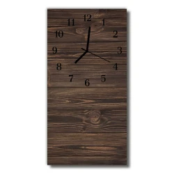 tulup.si Steklena navpična ura Lesene plošče rjava 30x60 cm