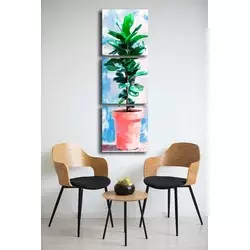 Wallity Dekorativne slike na platnu, 45x45cm, 3 komada, Šarene