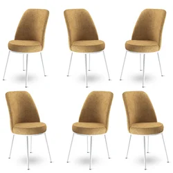 Hanah Home Set 6 trpezarijskih stolica Dexa Kapućino-Beli